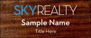 (image for) Sky Realty - Standard Rosewood Square Corner Badge