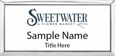 (image for) Sweetwater A Flower Market - Silver Executive Frame with White Insert Badge
