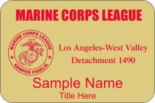 (image for) Marine Corps League Los Angeles - West Valley - Gold Badge