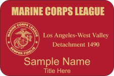 (image for) Marine Corps League Los Angeles - West Valley - Red Badge