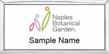 (image for) Naples Botanical Garden Executive Silver Badge with White Insert