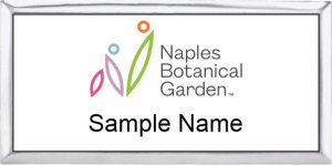 (image for) Naples Botanical Garden Executive Silver Badge with White Insert