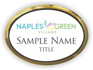 (image for) Naples Green Village Oval Executive Gold Other badge