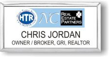 (image for) NC Real Estate Partners Executive White Silver Framed Badge
