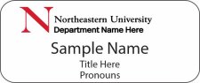 (image for) Northeastern University - White Badge - Editable Department