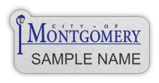 (image for) City of Montgomery Silver Shaped Badge