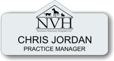 (image for) Newtown Veterinary Hospital Shaped Silver Badge