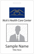 (image for) Nick's Health Care Center Photo ID Vertical Badge