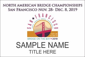 (image for) North American Bridge Championships White Badge