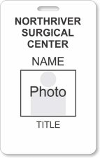 (image for) Northriver Surgical Center Barcode ID Vertical Badge