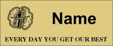 (image for) Nothing But Clouds Standard Gold Name Badge