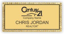 (image for) Century 21 Black Logo Gold Bling Badge