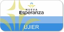 (image for) Nueva Esperanza Blue Name Badge - Ujier