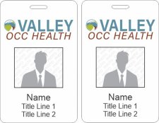 (image for) Valley Immediate Care - OCC Health Photo ID Vertical Double Sided Badge - 2 Titles