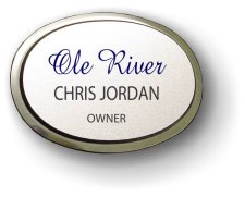 (image for) Ole River Silver Executive Oval Badge