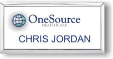 (image for) OneSource HealthCare Executive White Silver Framed Badge