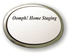 (image for) Oomph Home Staging Executive Oval Logo Only Silver Badge