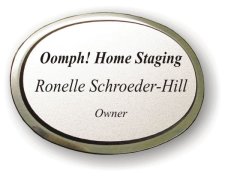 (image for) Oomph Home Staging Executive Oval Silver Badge