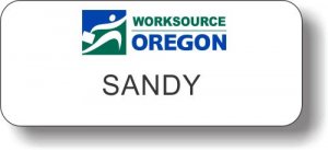 (image for) Worksource Oregon White Badge