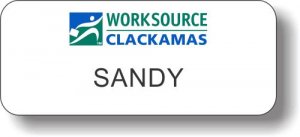 (image for) Worksource Clackamas White Badge