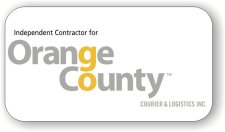 (image for) Orange County Courier & Logistics White Badge No Engraving