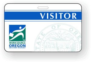 (image for) Worksource Oregon Visitor Photo ID Style Badge