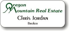 (image for) Oregon Mountain Real Estate White Badge
