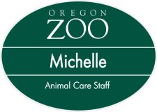 (image for) Oregon Zoo Green Oval Badge