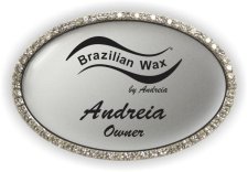 (image for) Brazilian Wax By Andreia Oval Bling Silver badge