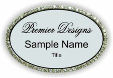 (image for) Premier Designs Oval Bling Silver badge