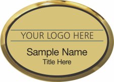 (image for) Custom Logo Gold Oval Executive Badge