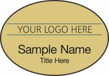 (image for) Custom Logo Gold Oval Badge