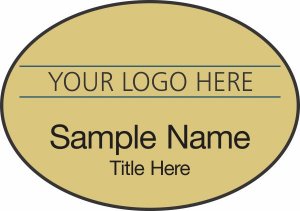 (image for) Custom Logo Gold Oval Badge