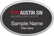 (image for) Keller Williams Austin SW Silver Oval Pebbled Prestige Black Badge