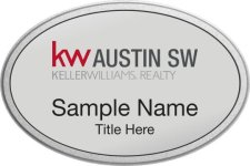 (image for) Keller Williams Austin SW Silver Oval Pebbled Prestige Badge