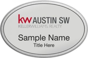 (image for) Keller Williams Austin SW Silver Oval Pebbled Prestige Badge