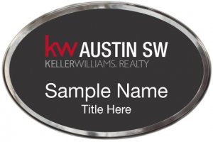 (image for) Keller Williams Austin SW Silver Oval Polished Prestige Black Badge