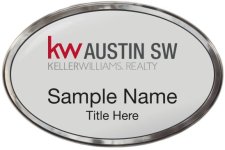 (image for) Keller Williams Austin SW Silver Oval Polished Prestige Badge