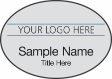 (image for) Custom Logo Silver Oval Badge