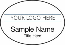 (image for) Custom Logo White Oval Badge