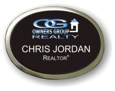 (image for) Owners Group Realty Executive Oval Black Silver Framed Badge