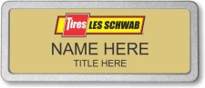 (image for) Les Schwab Tire Center Gold Prestige Pebbled Badge