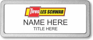 (image for) Les Schwab Tire Center White Prestige Pebbled Badge