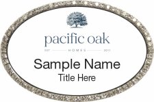 (image for) Pacific Oak Homes Oval Bling Silver Other badge