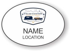 (image for) Highway West Vacations Oval White Badge - Palm Canyon