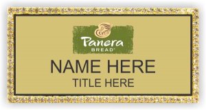 (image for) Panera Bread Gold Bling Badge