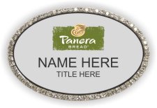 (image for) Panera Bread Oval Silver Bling Badge