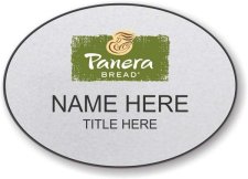 (image for) Panera Bread Oval Silver Badge