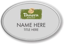 (image for) Panera Bread Oval Silver Pebbled Frame Prestige Badge