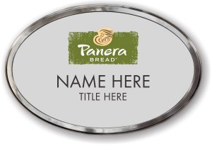 (image for) Panera Bread Oval Silver Polished Frame Prestige Badge